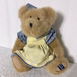 Vintage Boyds Bears And Friends Brown Teddy Bear In Yellow Dress Plush Toy